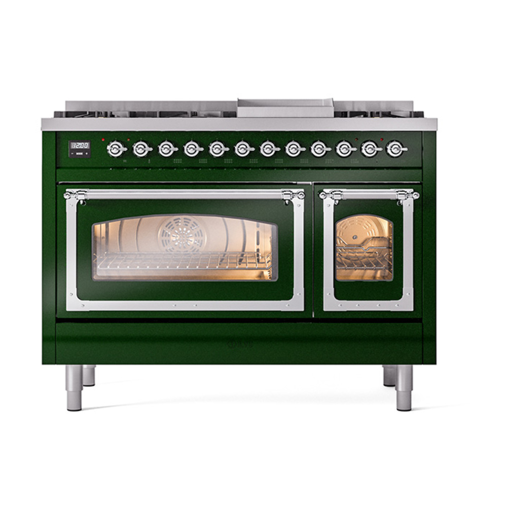ILVE_UN48FNMPEGCLP_Nostalgie_II_48"_Dual_Fuel_Range_front_view
