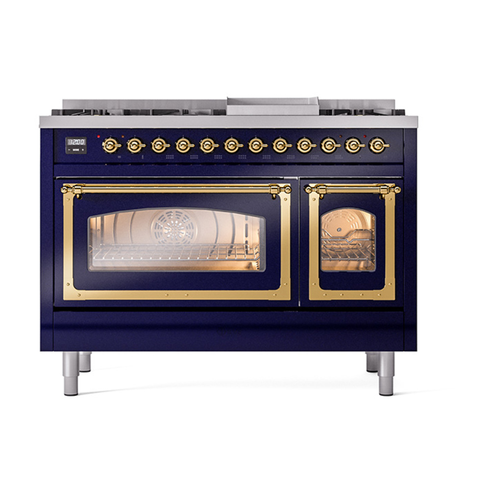 ILVE_UN48FNMPMBGLP_Nostalgie_II_48"_Dual_Fuel_Range_front_view