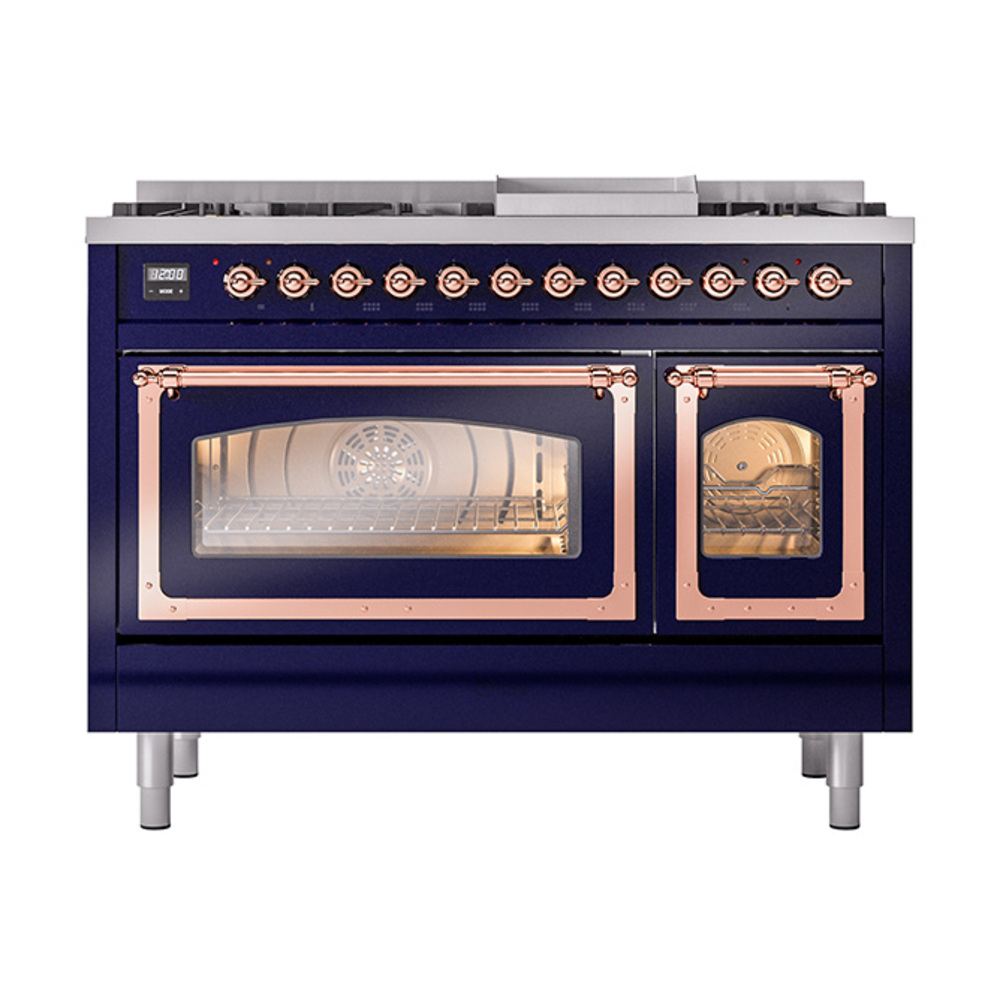 ILVE_UN48FNMPMBP_Nostalgie_II_48"_Dual_Fuel_Range_front_view