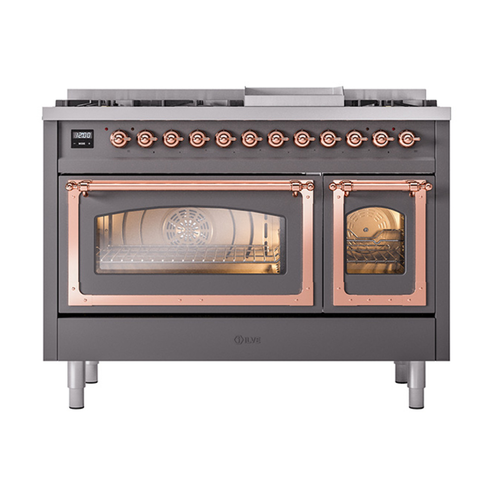 ILVE_UN48FNMPMGPLP_Nostalgie_II_48"_Dual_Fuel_Range_front_view