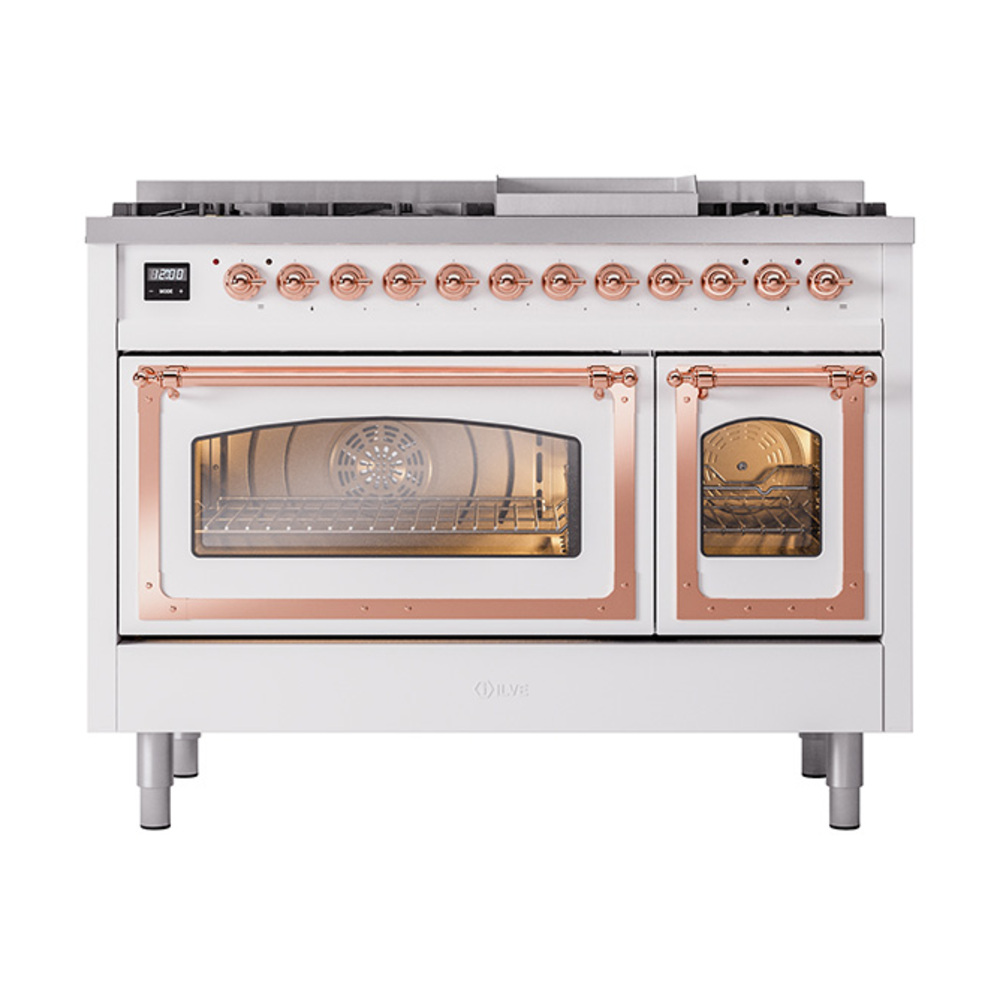 ILVE_UN48FNMPRAPLP_Nostalgie_II_48"_Dual_Fuel_Range_front_view