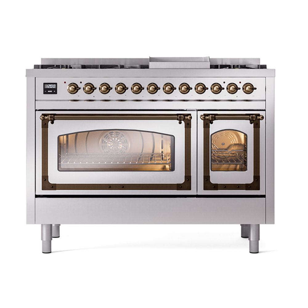 ILVE_UN48FNMPSSB_Nostalgie_II_48"_Dual_Fuel_Range_front_view
