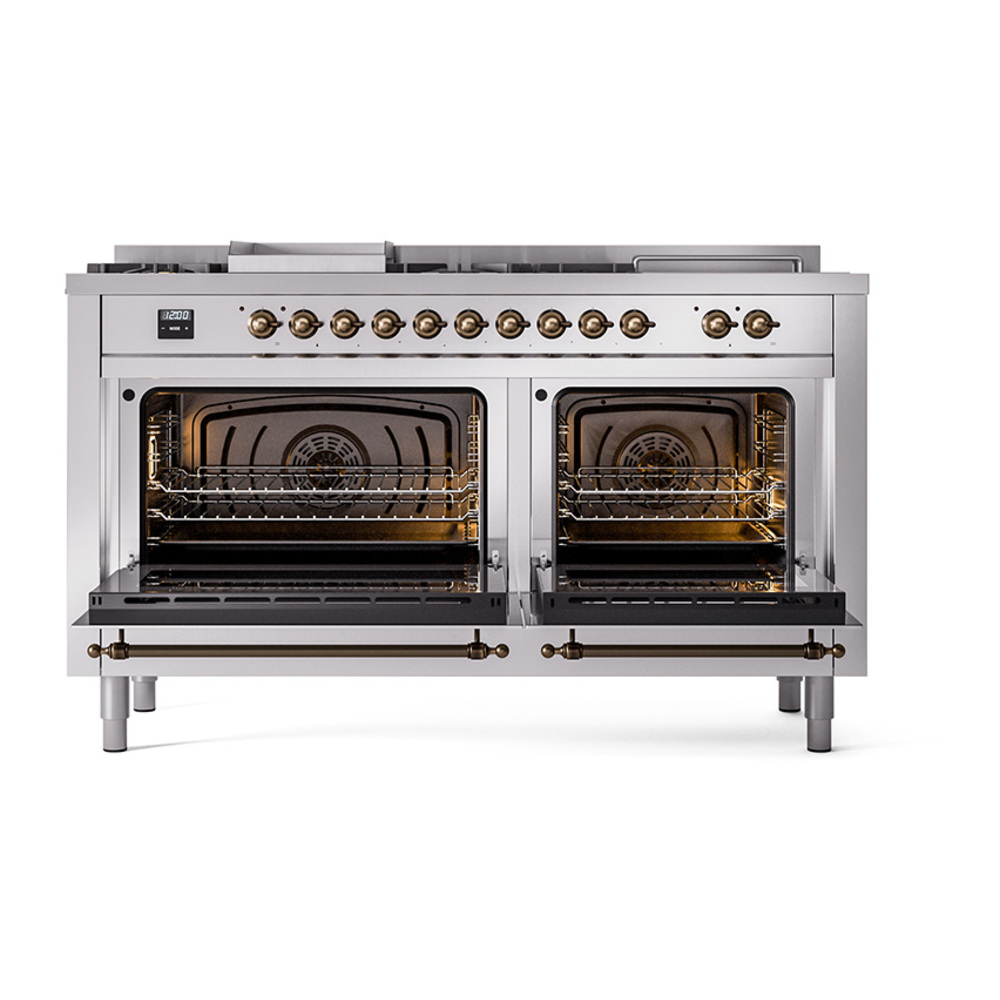 ILVE_UN60FSQNMPSSBLP_Nostalgie_II_60"_Dual_Fuel_Range_oven_door_opened