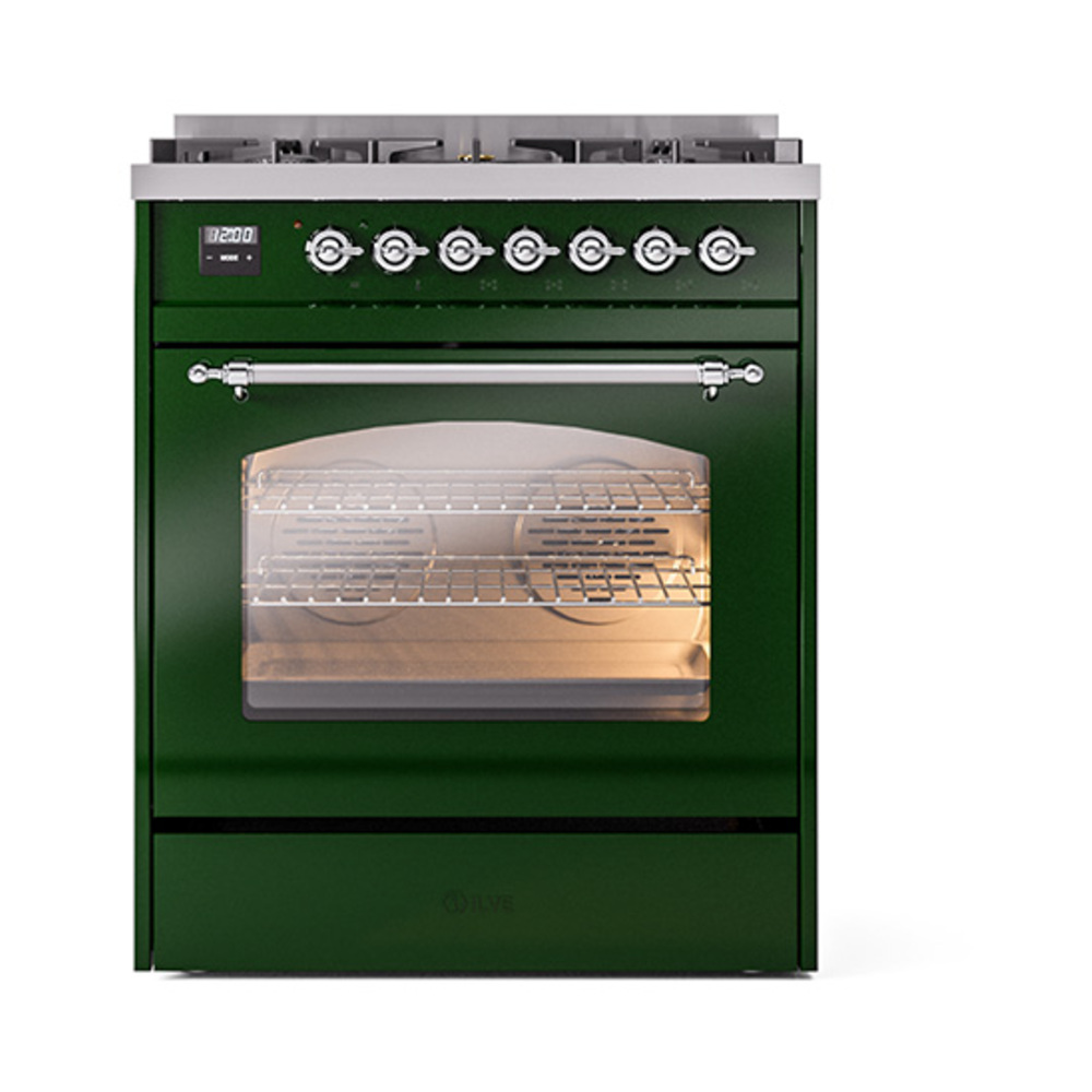 ILVE_UP30NMPEGCLP_Nostalgie_II_30"_Dual_Fuel_Range_front_view