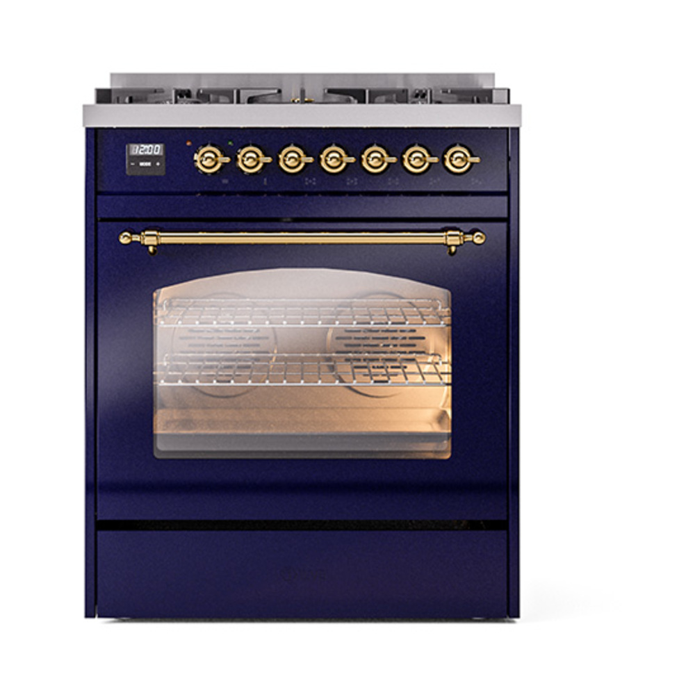 ILVE_UP30NMPMBGLP_Nostalgie_II_30"_Dual_Fuel_Range_front_view