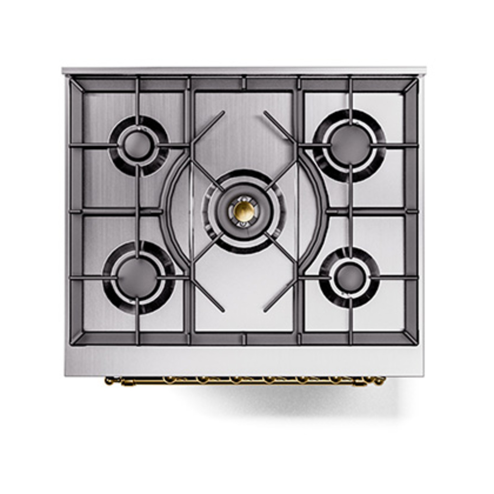 ILVE_UP30NMPMBGLP_Nostalgie_II_30"_Dual_Fuel_Range_top_view