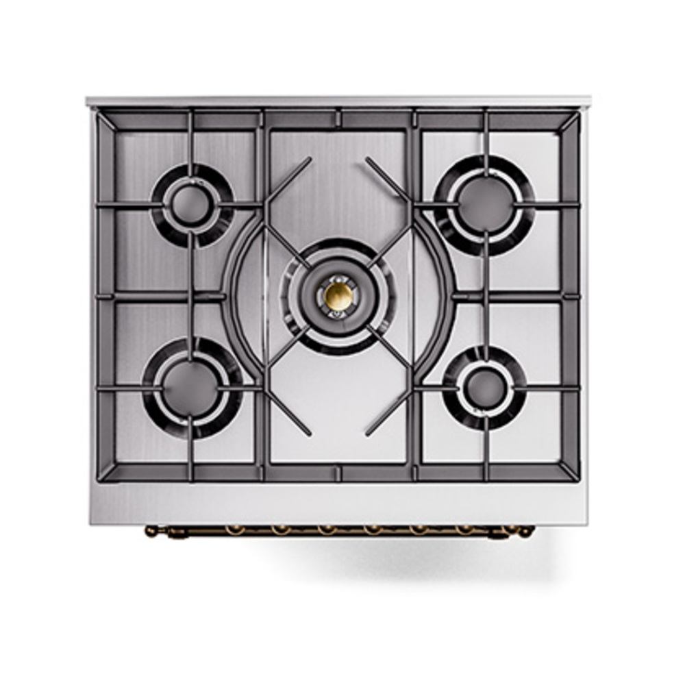 ILVE_UP30NMPRAB_Nostalgie_II_30"_Dual_Fuel_Range_top_view