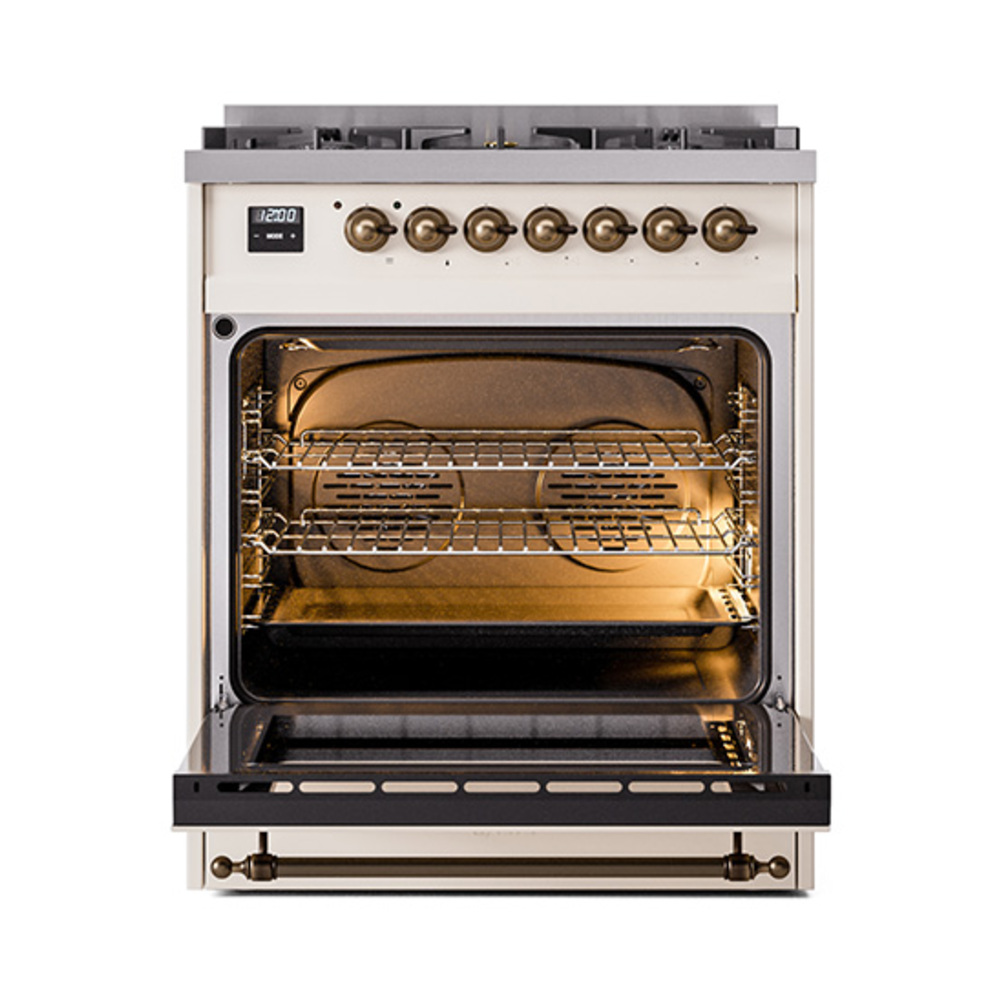 ILVE_UP30QNMPAWB_Nostalgie_II_30"_Dual_Fuel_Range_oven_door_opened