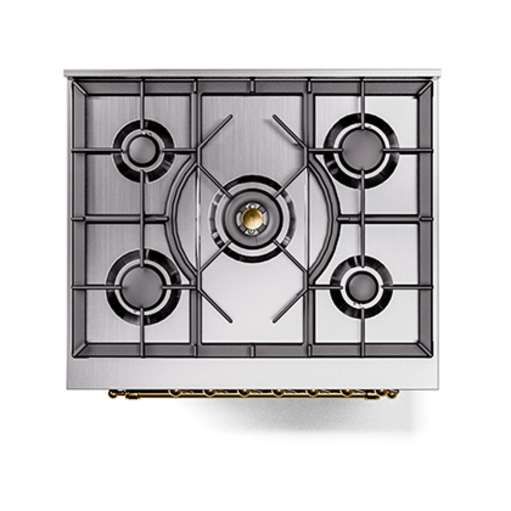 ILVE_UP30QNMPBKG_Nostalgie_II_30"_Dual_Fuel_Range_top_view