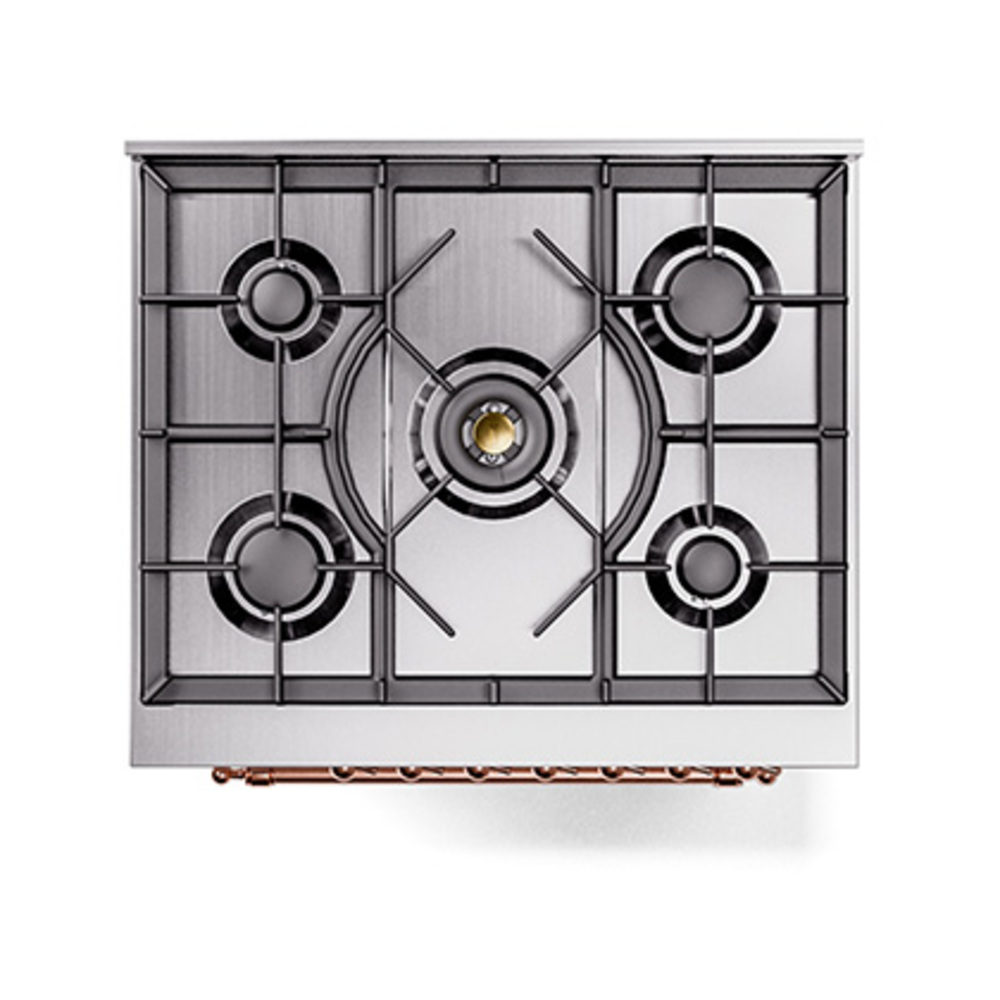ILVE_UP30QNMPWHPLP_Nostalgie_II_30"_Dual_Fuel_Range_top_view
