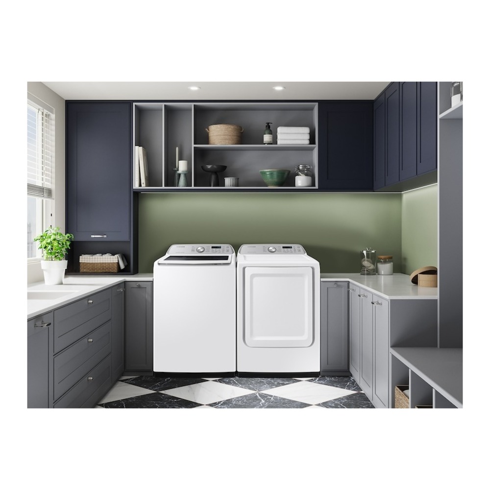 Samsung-WA46CG3505AW-front view with matching washer