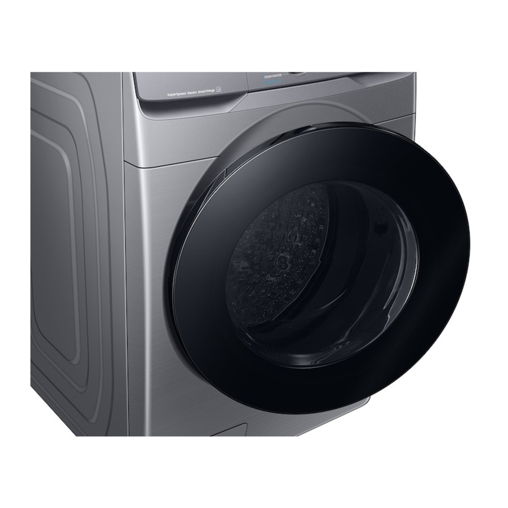 Samsung-WF45B6300AP-tilted view with lid half open
