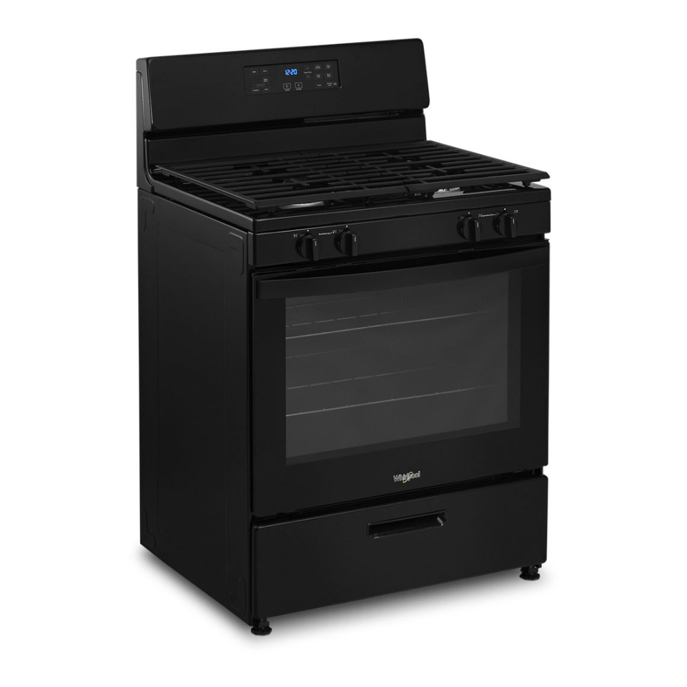 Whirlpool WFG320M0M 30" Freestanding Gas Range with 5.1 cu. ft. Capacity, Edge-to-Edge Cast-Iron Grates, Two SpeedHeat™ Burners, Sabbath Mode