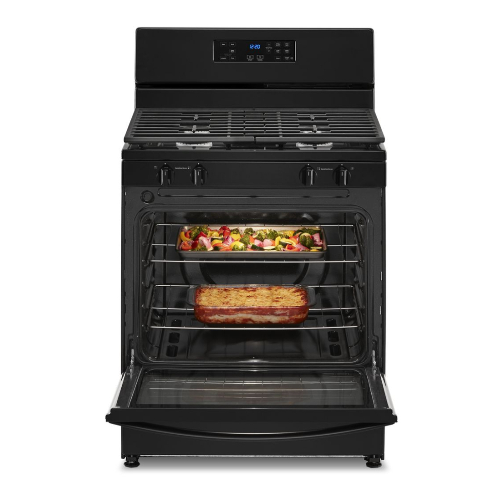 Whirlpool WFG320M0M 30" Freestanding Gas Range with 5.1 cu. ft. Capacity, Edge-to-Edge Cast-Iron Grates, Two SpeedHeat™ Burners, Sabbath Mode