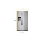 Whirlpool WRS588FIH 36" Side-by-Side Refrigerator with 28 cu. ft. Capacity, Adaptive Defrost, Humidity-Controlled Crispers, FreshFlow™ Air Filter