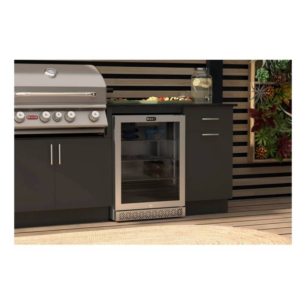Bull 13100 Premium 24 inch Built In Double Drawer Refrigerator with 4.9 cu. ft. Capacity, 3 Shelf Storage System, Reversible Door, Internal Digital LED Control Panel, in Stainless Steel