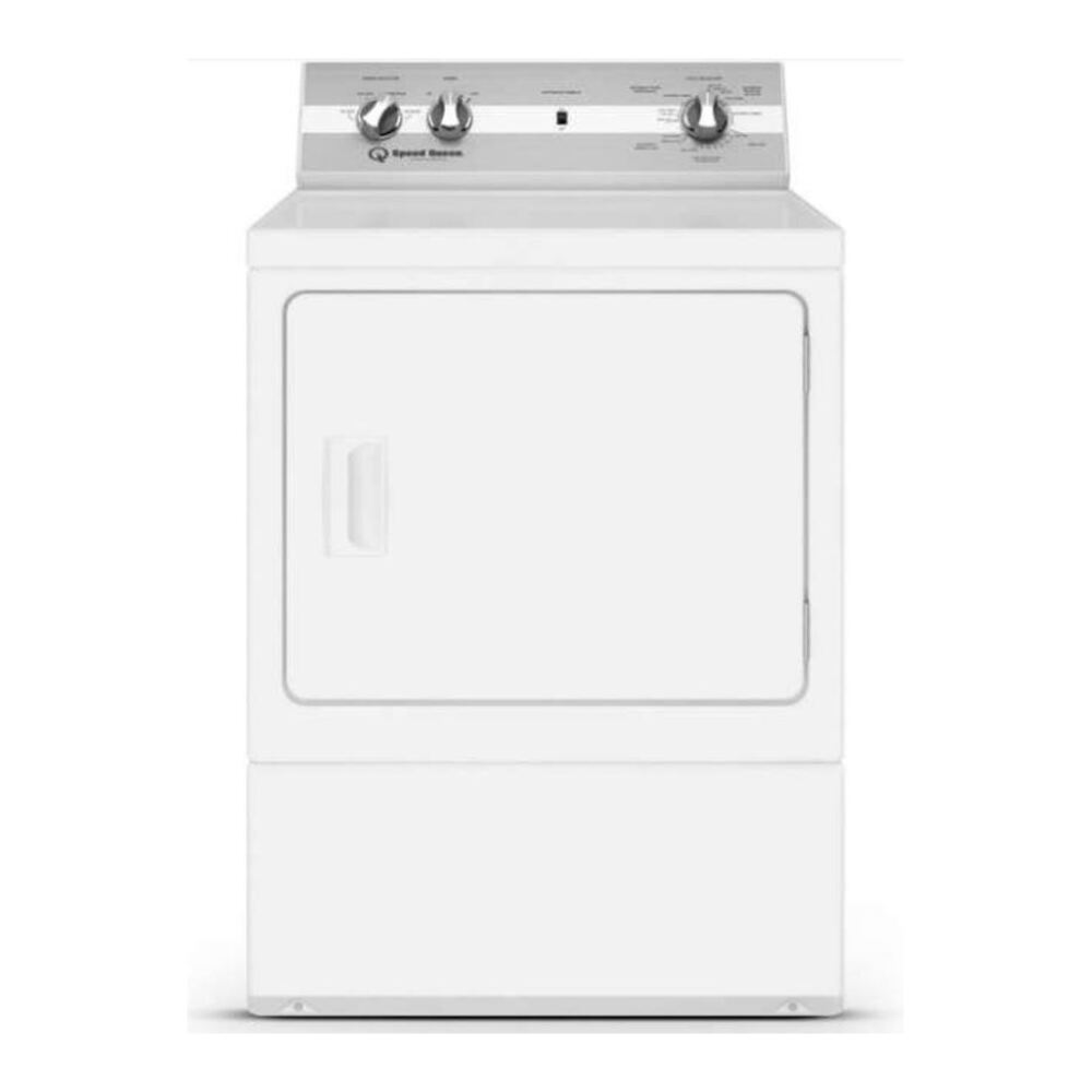 Speed Queen DC5004E 27 Inch Electric Dryer with 7 cu. ft. Capacty, Reversible Door, 4 Temperature Selections, Sanitize Mode, Cylinder Light
