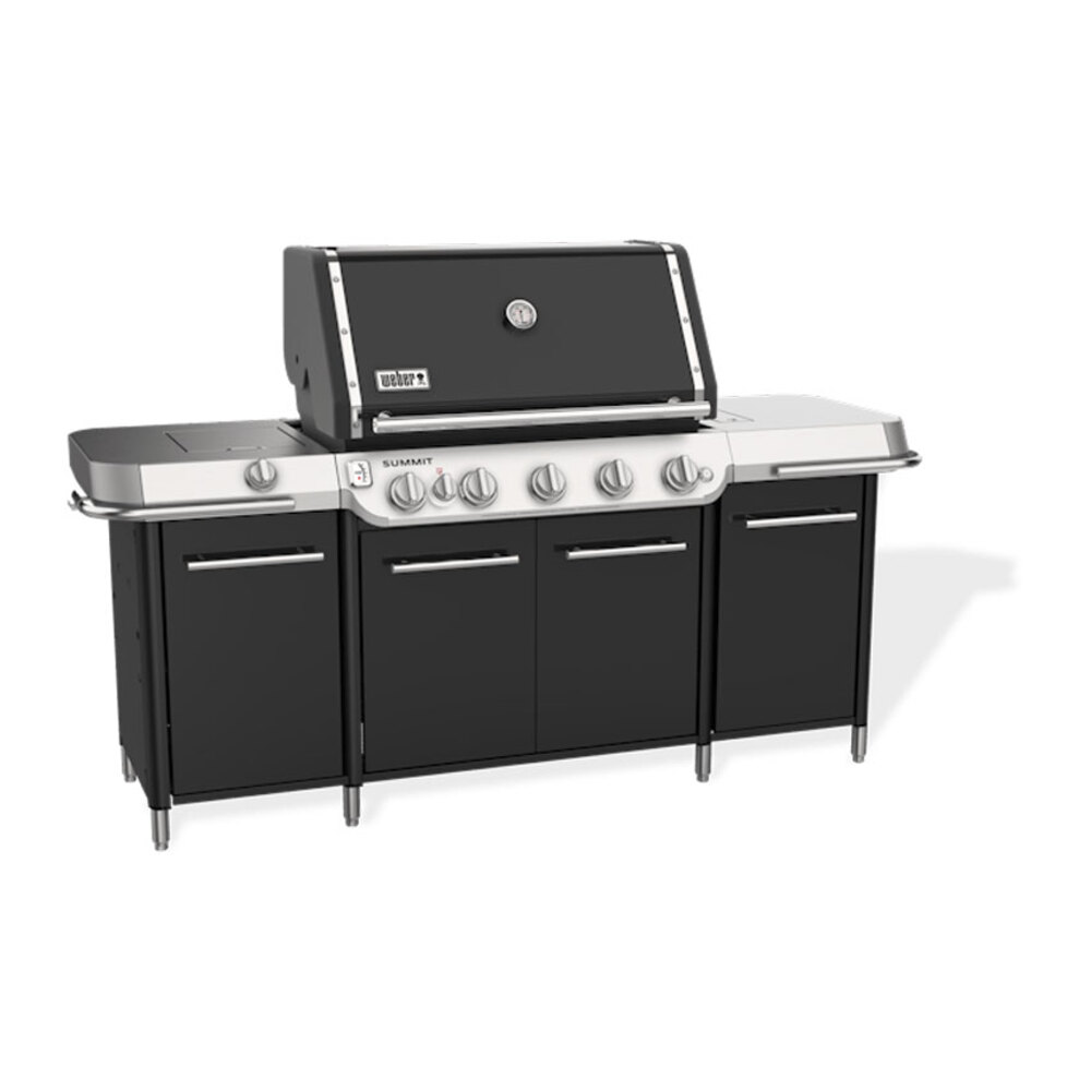 Weber 1500090 Summit GC38 E Freestanding 84 inch Grill Center with 1053 sq. in. Cooking Area, 93000 Total BTU, Top-down infrared broiler, Heavy-duty, integrated rotisserie, Weber Crafted cooking grates