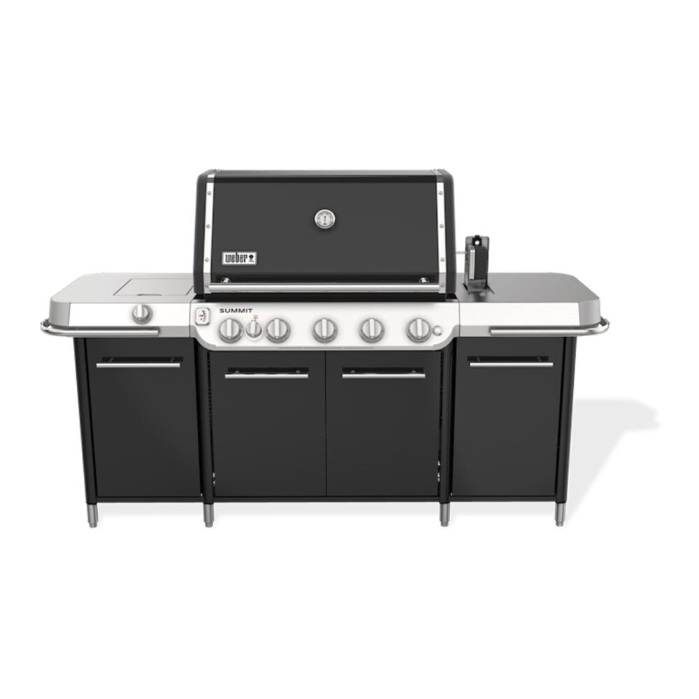 Weber 1500090 Summit GC38 E Freestanding 84 inch Grill Center with 1053 sq. in. Cooking Area, 93000 Total BTU, Top-down infrared broiler, Heavy-duty, integrated rotisserie, Weber Crafted cooking grates