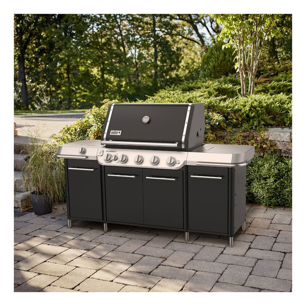 Weber 1500090 Summit GC38 E Freestanding 84 inch Grill Center with 1053 sq. in. Cooking Area, 93000 Total BTU, Top-down infrared broiler, Heavy-duty, integrated rotisserie, Weber Crafted cooking grates