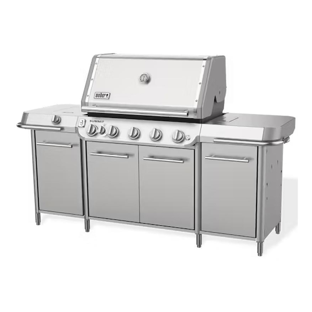 Weber 15000 Summit GC38 S Freestanding 84 inch Grill Center with 1053 sq. in. Cooking Area, 93000 Total BTU, Top-down infrared broiler, Heavy-duty, integrated rotisserie, Weber Crafted cooking grates