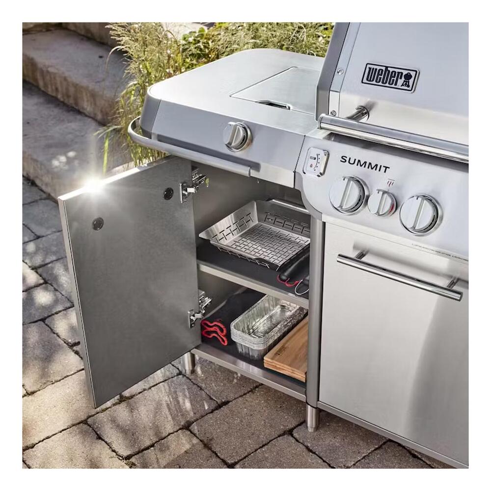 Weber 15000 Summit GC38 S Freestanding 84 inch Grill Center with 1053 sq. in. Cooking Area, 93000 Total BTU, Top-down infrared broiler, Heavy-duty, integrated rotisserie, Weber Crafted cooking grates