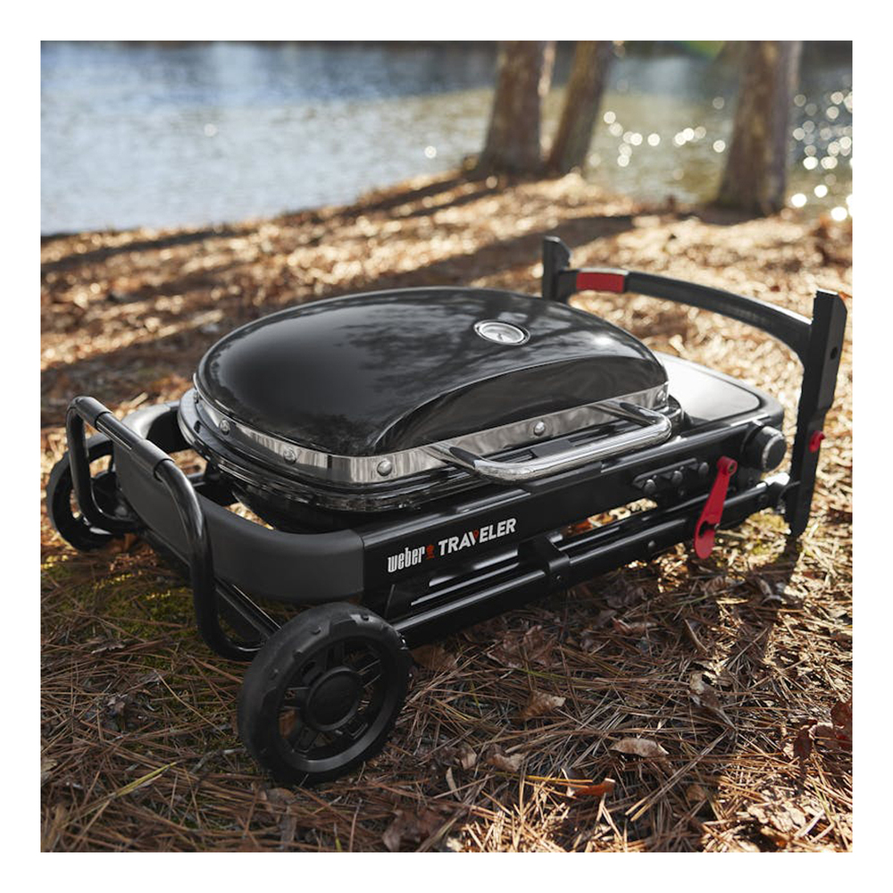 Weber-1500460-32" wide, fits in the trunk of most compact cars