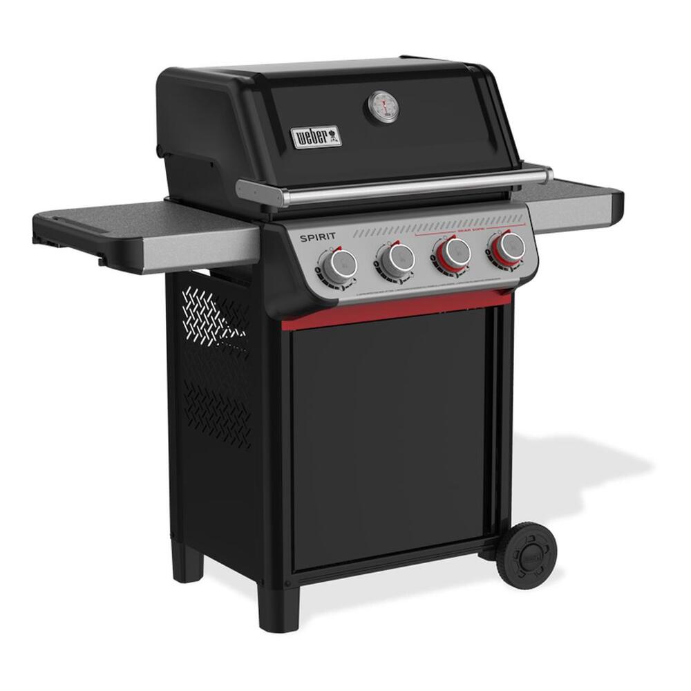 Weber 15007 Spirit E-425 Freestanding 52 inch Gas Grill with 533 sq. in Cooking Area, 35000 Total BTU, 2 Boost Burners, Weber Works Side Rails, Snap-Jet Ignition, in Black