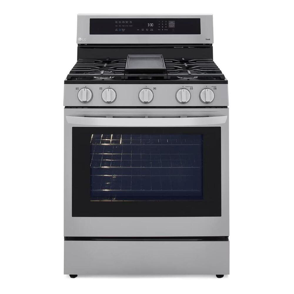 LG LRGL5825 30" Freestanding Gas Range with 5 Sealed Burners, 5.8 cu. ft. Capacity, Smart Wi-Fi Enabled, True Convection, UltraHeat™ 20K BTU Burner
