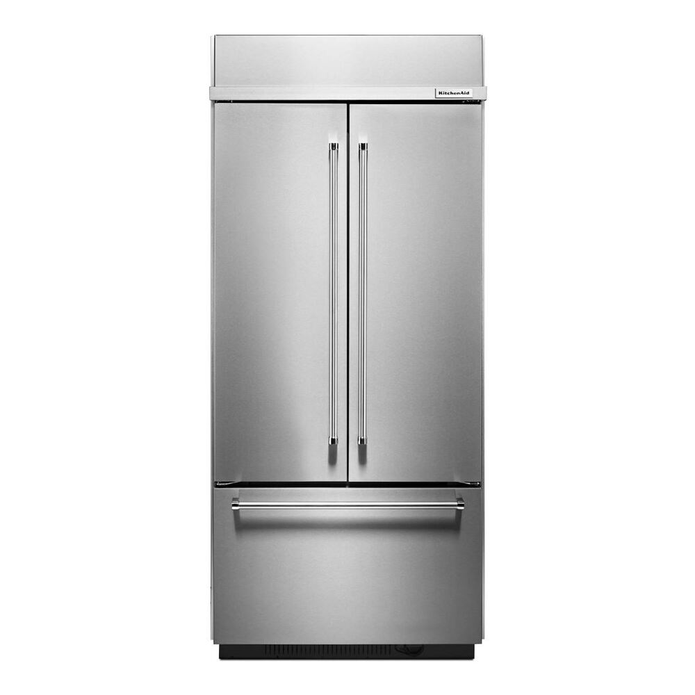 KitchenAid KBFN506E 36" Built-In French Door Refrigerator with 20.8 cu. ft. Storage Capacity, Preserva® Food Care System, Adjustable Spill-Resistant Glass Shelves