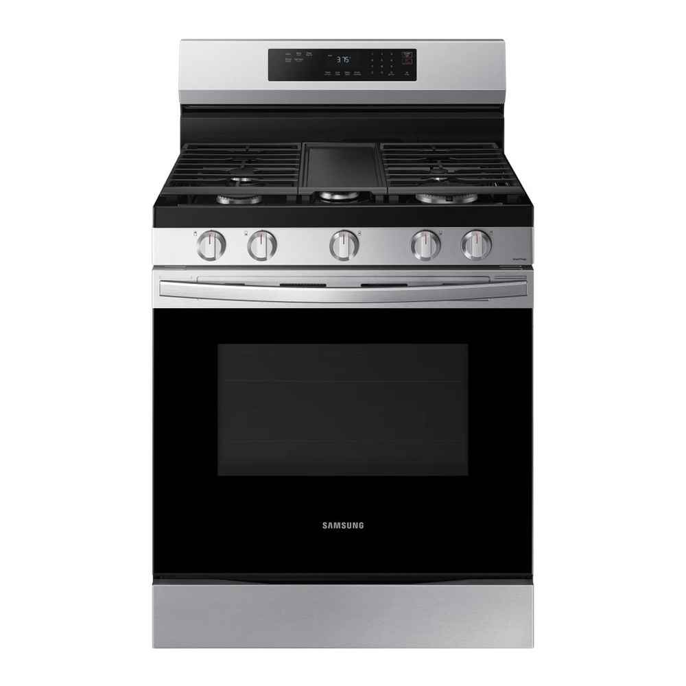 Samsung Bespoke 4-Piece Kitchen Appliances Package with RF28R7201SR 36 inch Smart 4-Door French Door Refrigerator, ME16A4021AS 30 inch Over-the-Range Microwave, NX60A6311SS 30 inch Smart Freestanding Gas Range and DW80CG5450SR 24 inch Smart Built-In Dishwasher, in Stainless Steel