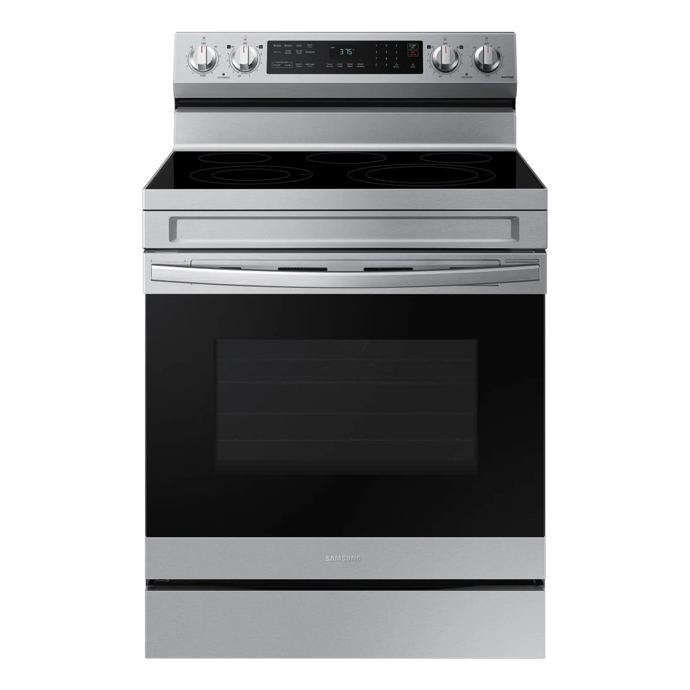 Samsung NE63A6511S 30" Smart Freestanding Electric Range with 5 Elements, 6.3 cu. ft. Oven Capacity, Convection, Self & Steam Clean and Air Fry