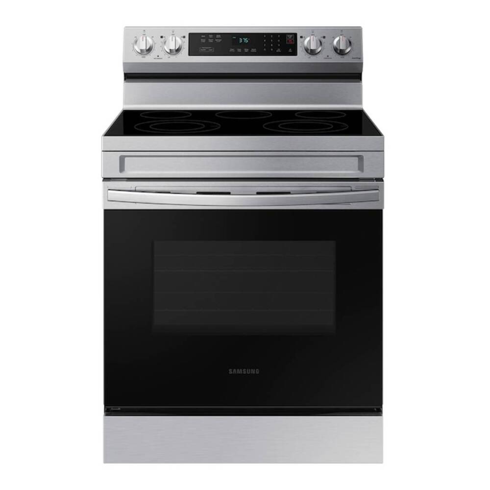 Samsung Bespoke 4-Piece Kitchen Appliances Package with RT16A6195SR 28 inch Top Freezer Refrigerator, ME17R7021ES 30 inch Over the Range Microwave, NE63A6311SS 30 inch Smart Electric Range and DW80CG5450SR 24 inch Smart Built-In Dishwasher, in Stainless Steel