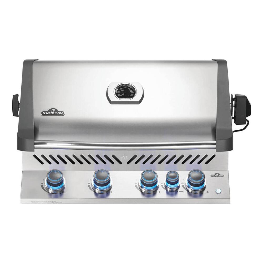 Napoleon BIP500RBNSS3 Prestige® 500 RB 33 inch Built-In Gas Grill with 760 sq. in Cooking Area, 66000 Total BTU, NIGHT LIGHT™ Control Knobs, Iconic WAVE™ Cooking Grids, JETFIRE™ Ignition System, in Stainless Steel