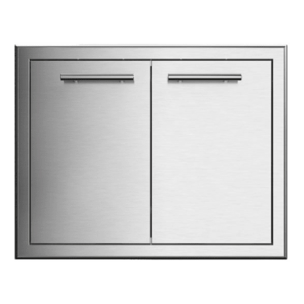 XO XOG30DD 30 inch Pro-Grade Luxury Double Access Door, Adjustable Cabinet Hinges, Soft Close Doors, in Stainless Steel