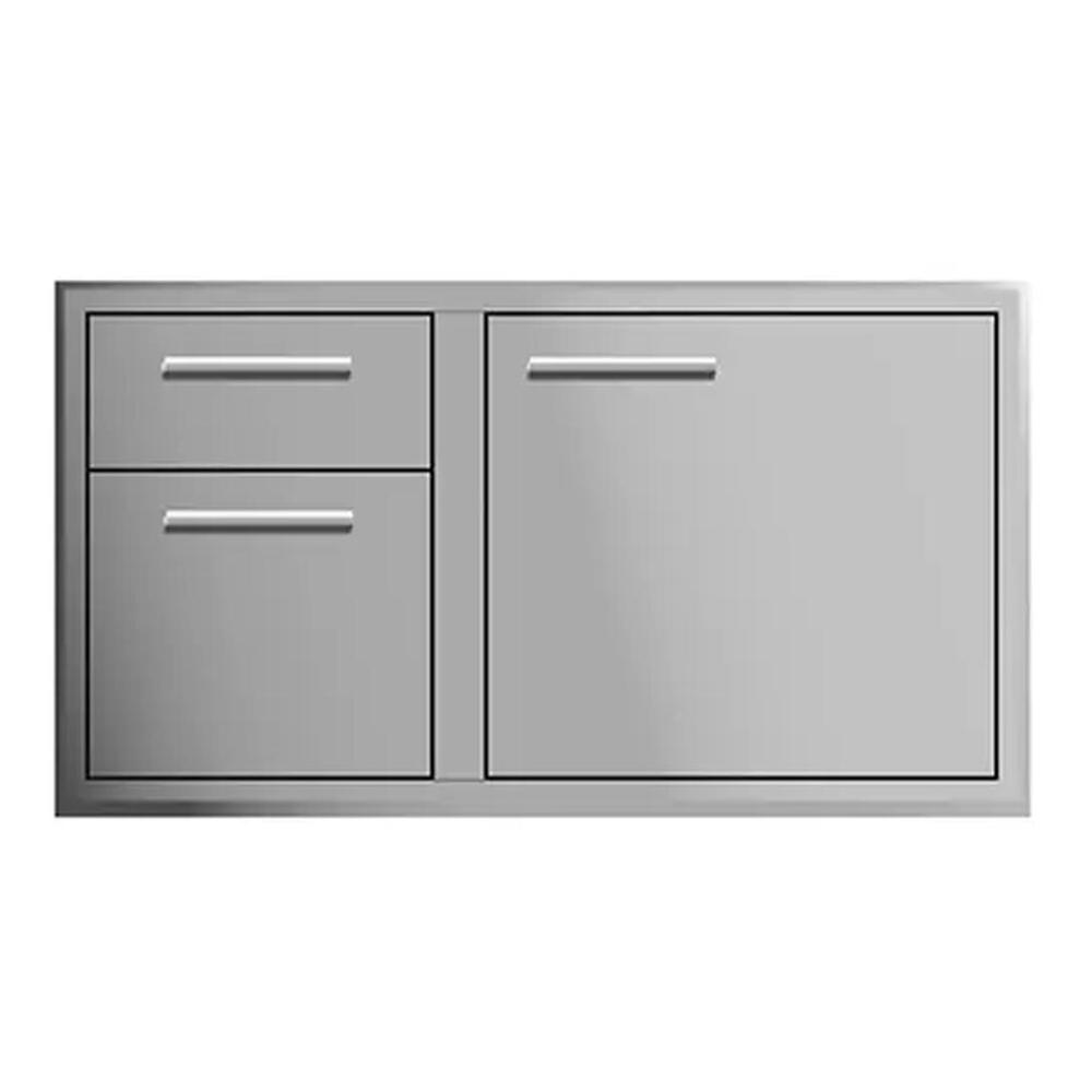 XO XOG40COMBOXLT XLT 40 inch Double Access Door and Drawer Combo, Pin Hinge, Pro Handles, in Stainless Steel