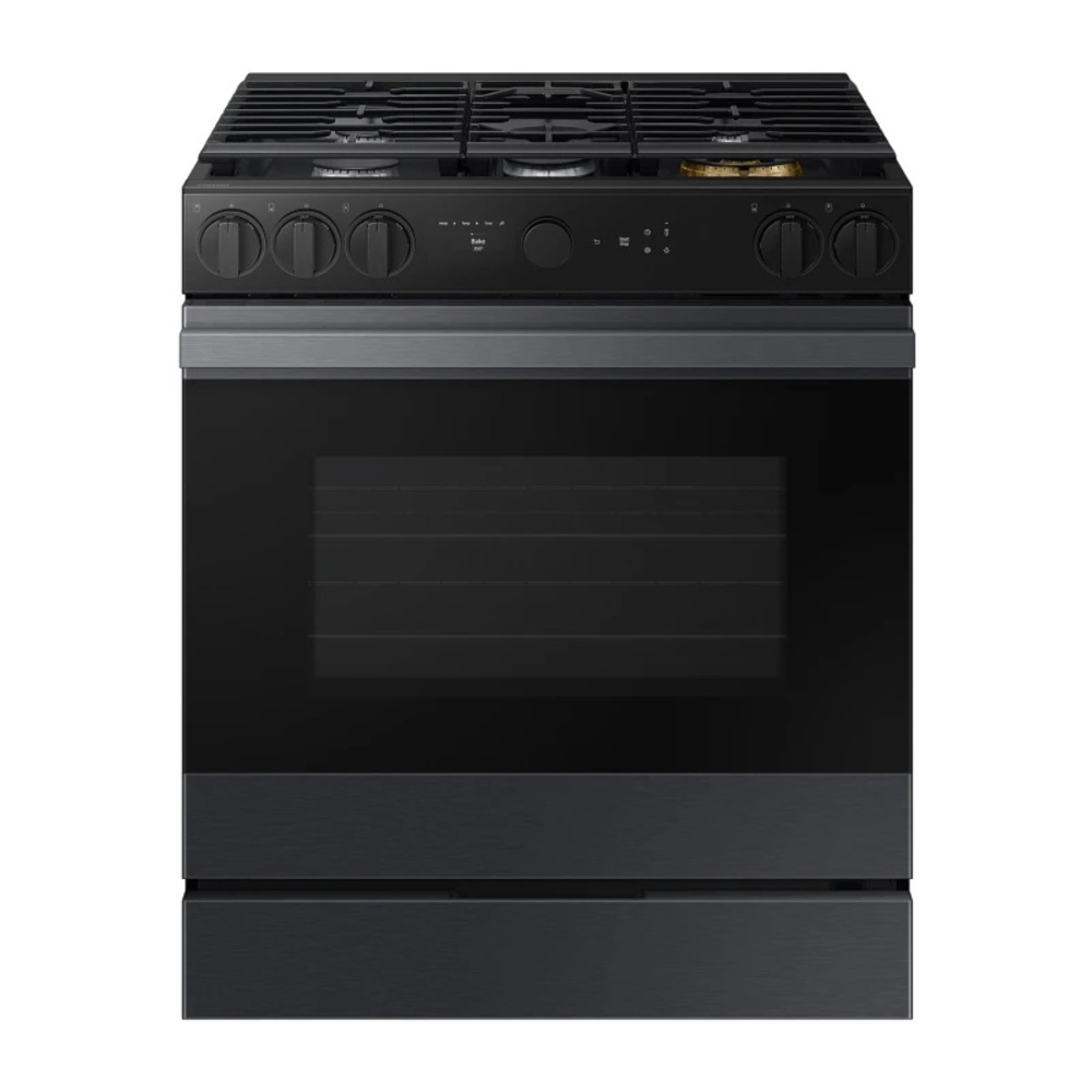 Samsung NSG6D8500 30" Smart Slide-In Gas Range with 5 Burners, 6 cu. ft. Capacity, Air Sous Vide, Air Fry Self Clean