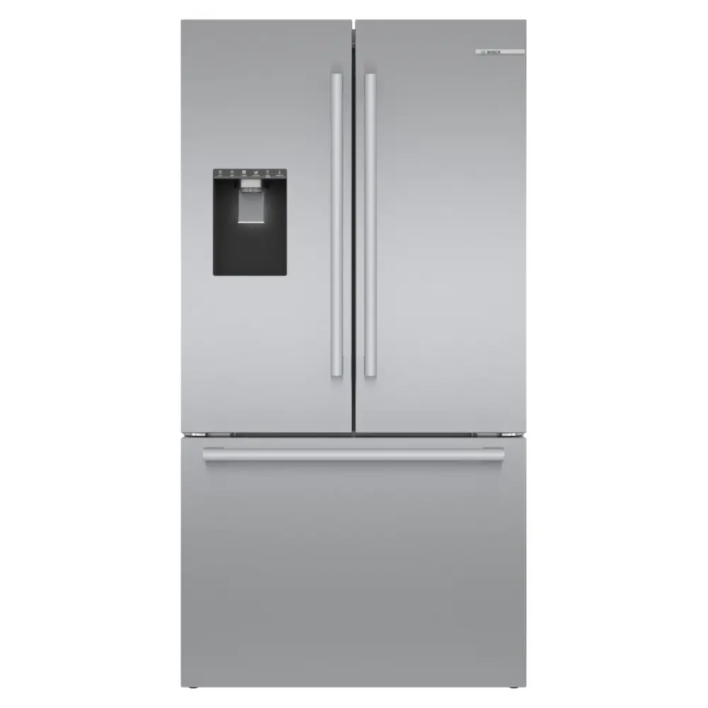 Bosch B36FD50SN 36" 500 Series Smart French Door Refrigerator with 26 cu. ft. Capacity, QuickIcePro System, External Water and Ice Dispenser, Recessed LED Lighting