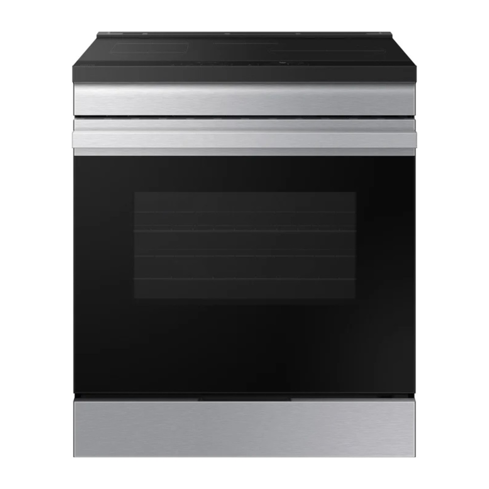 Samsung NSI6DG9100 30" Bespoke Smart Slide-In Induction Range with 4 Induction Elements, 6.3 cu. ft. Capacity Oven, Anti-Scratch Glass Cooktop and Self & Steam Clean