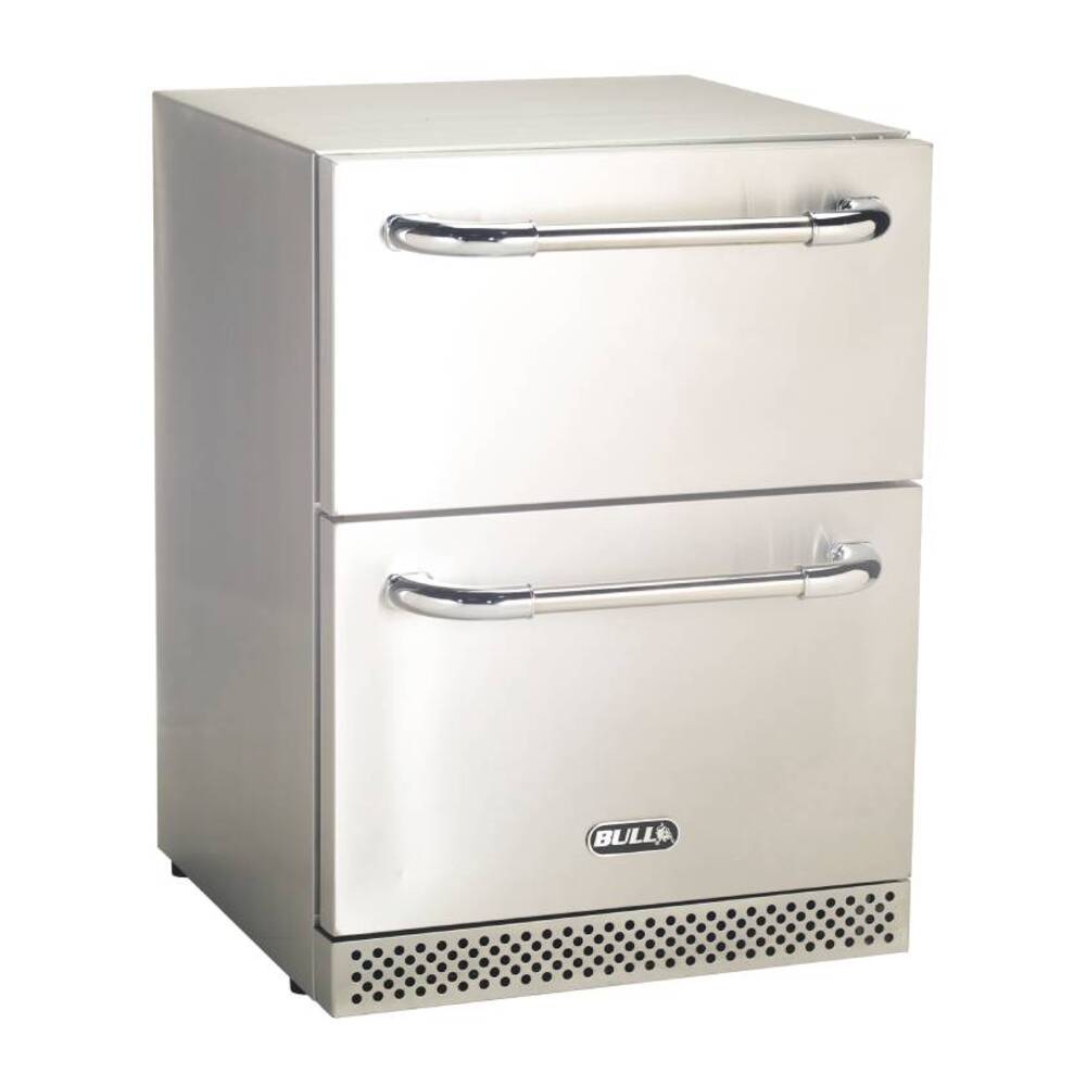 Bull 17400 Premium 24 inch Built In Double Drawer Refrigerator with 5.0 cu. ft. Capacity, Self-Closing, Sealed Door, Internal Digital LED Control Panel, in Stainless Steel
