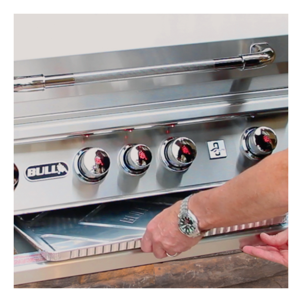Bull 24268 30 inch Grease Tray Liners, Pack of 12, in Stainless Steel