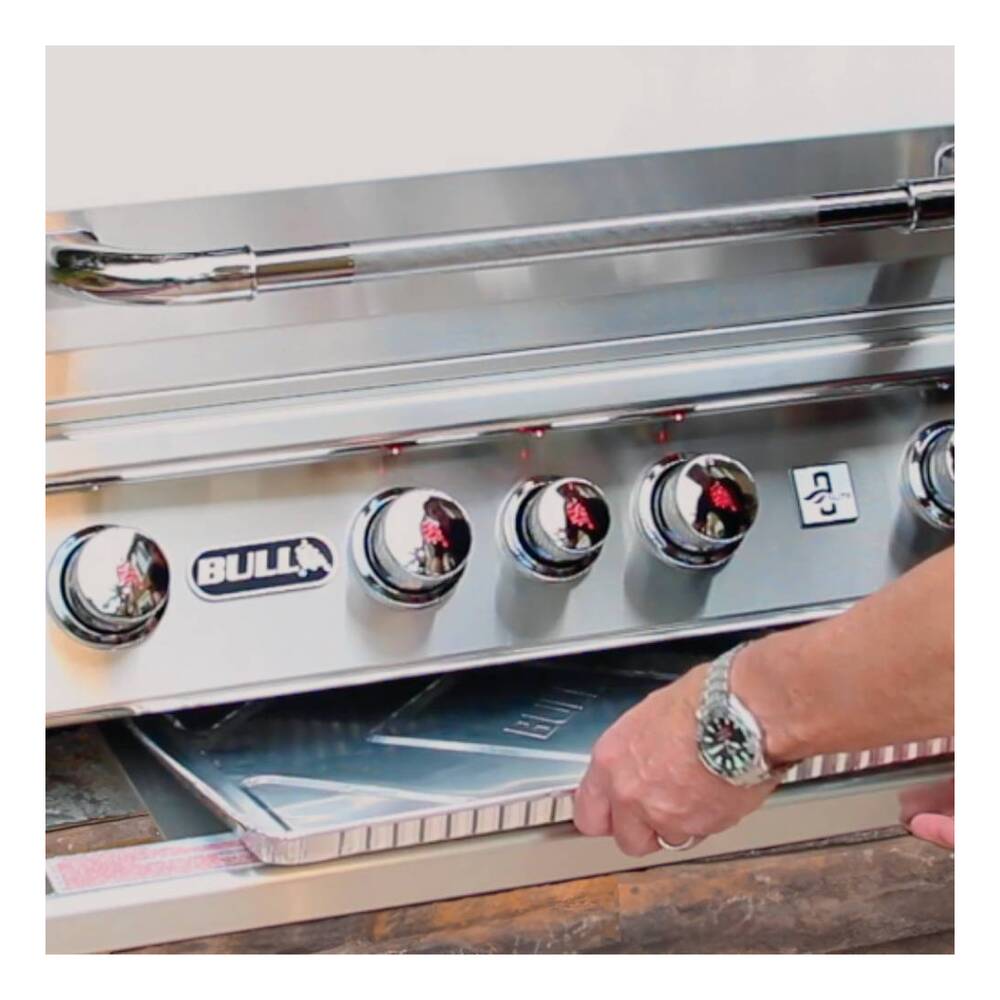 Bull 24269 38 inch Grease Tray Liners 12pk, in Stainless Steel