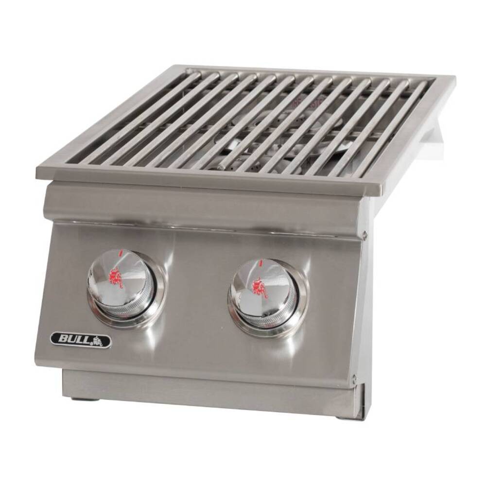 Bull 3000 Slide in Double Side Burner with 22000 BTU, Brass Burners, in Stainless Steel