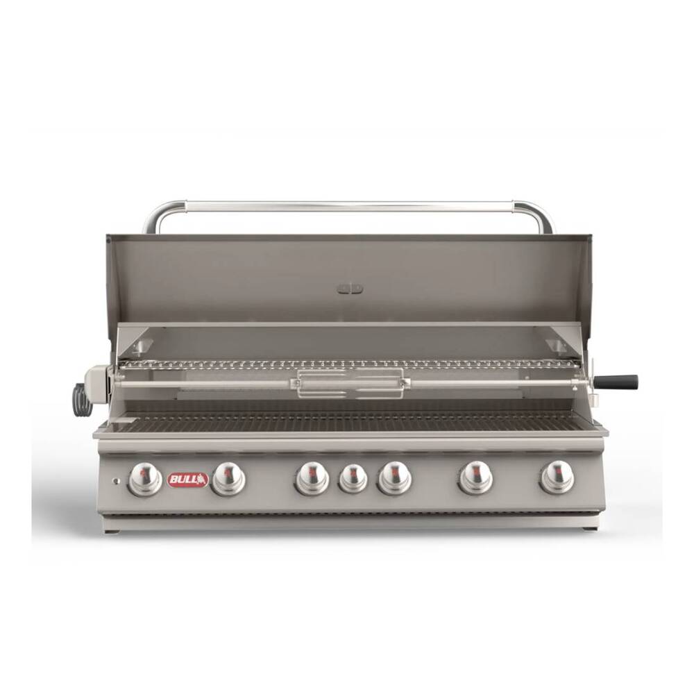 Bull 6264 Diablo 47 inch Built In Gas Grill Head with 806 sq. in. Cooking Area, 105000 Total BTU, Piezo Igniters, Twin Lighting System, Heavy Duty Thermometer, in Stainless Steel