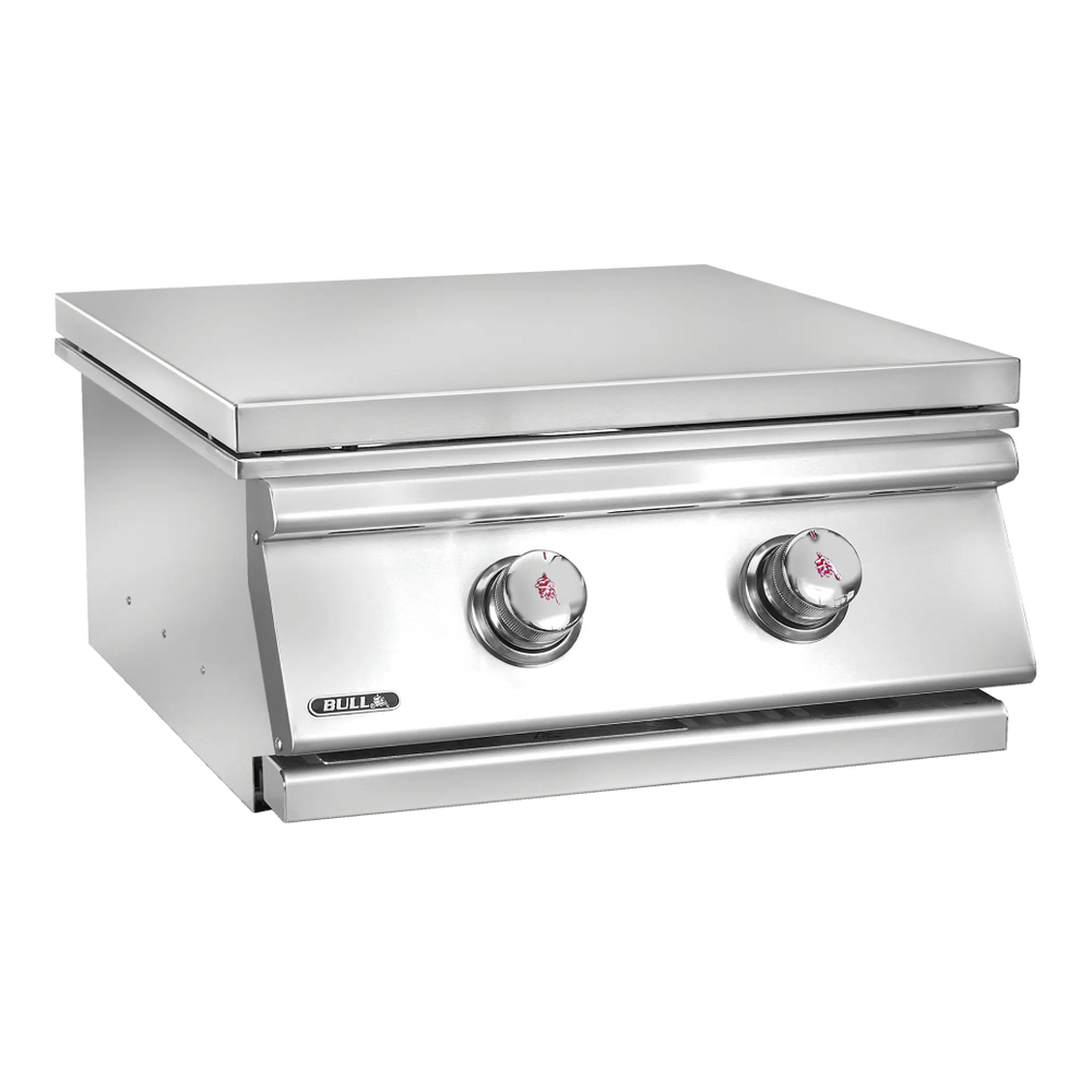 Bull 9600 21 inch Power Side Burner, 61000 Total BTU, Slide In Design, Piezo Igniter System, Brass inner Burner, in Stainless Steel