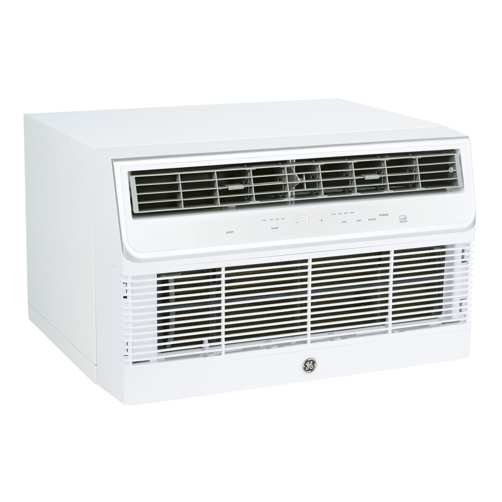 GE AJCQ10DWH 26 Inch Built-In Room Air Conditioner with 10000 Cooling BTU, ECO Mode, Electronic Cap Touch Controls, Wi-Fi Connect, Washable Filter in White