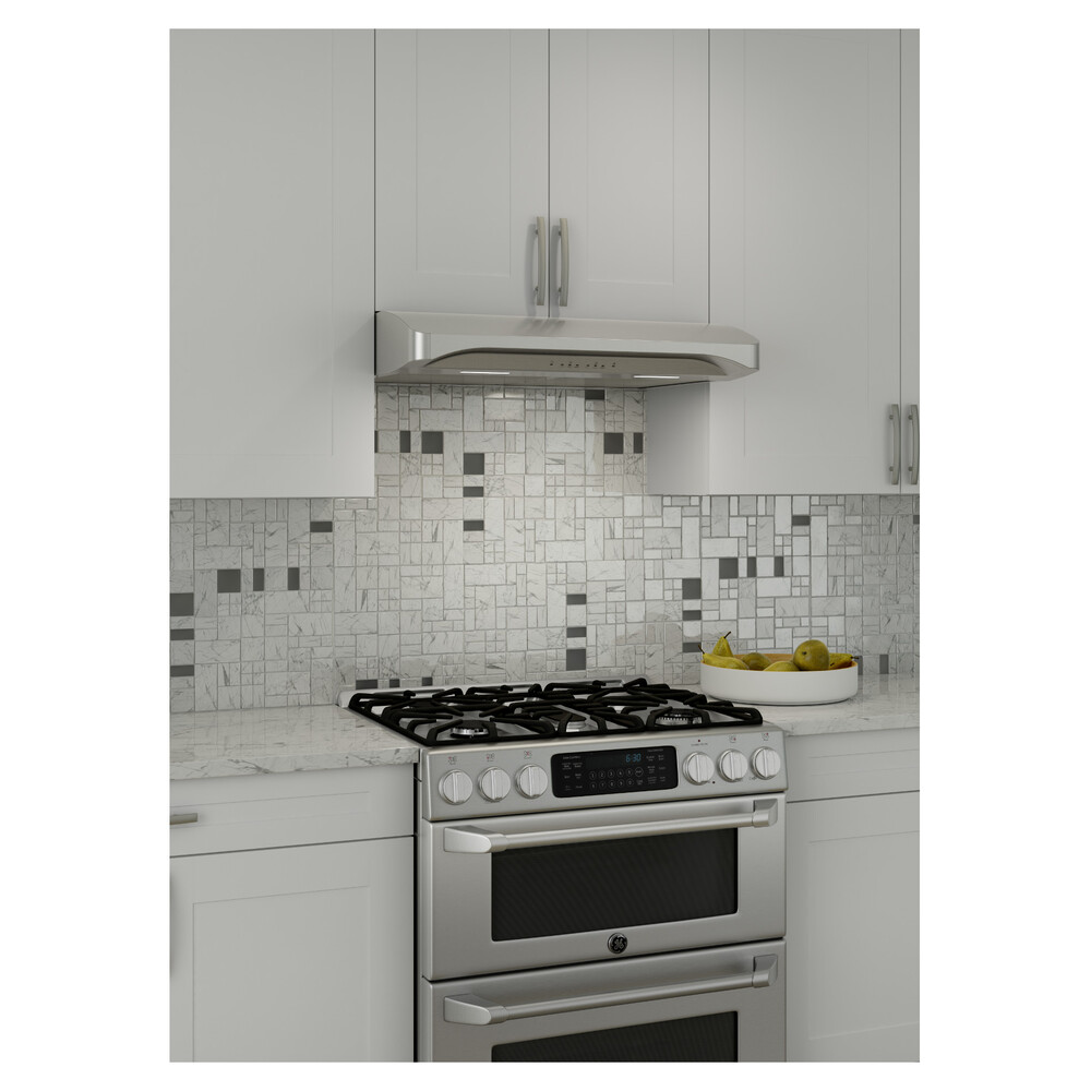 Broan ALT330SS 30 inch Alta Series Convertible Under Cabinet Range Hood with 450 CFM, Heat Sentry, Hybrid Baffle Filters, LED Lighting, in Stainless Steel