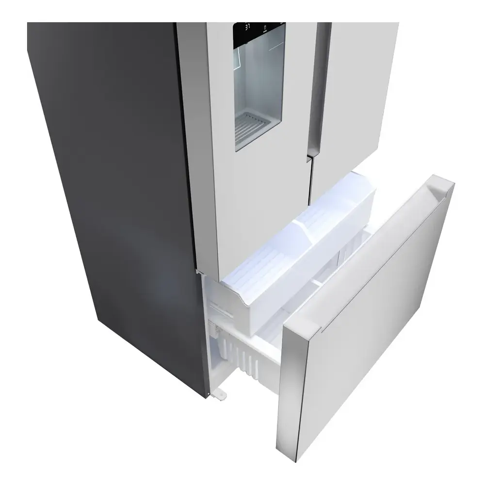 Bosch B36CD10ENS 36 Inch 100 Series Smart Counter Depth French Door Refrigerator with 21.6 cu. ft. Total Capacity, External Dispenser, QuickIce Pro System, MultiAirFlow, Home Connect App, Sabbath Mode and ENERGY STAR, in Stainless Steel