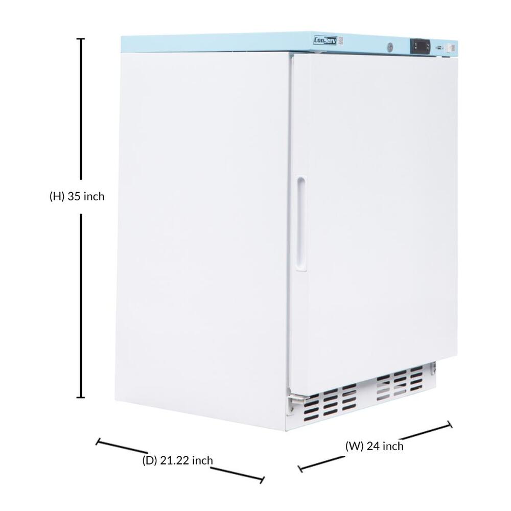 Equator CMV400 Conserv Compact 24 inch COMMERCIAL/PHARMACEUTICAL Refrigerator with 3.9 cu. ft. Capacity, WiFi Compatible, Electronic Display, Door Lock, in White