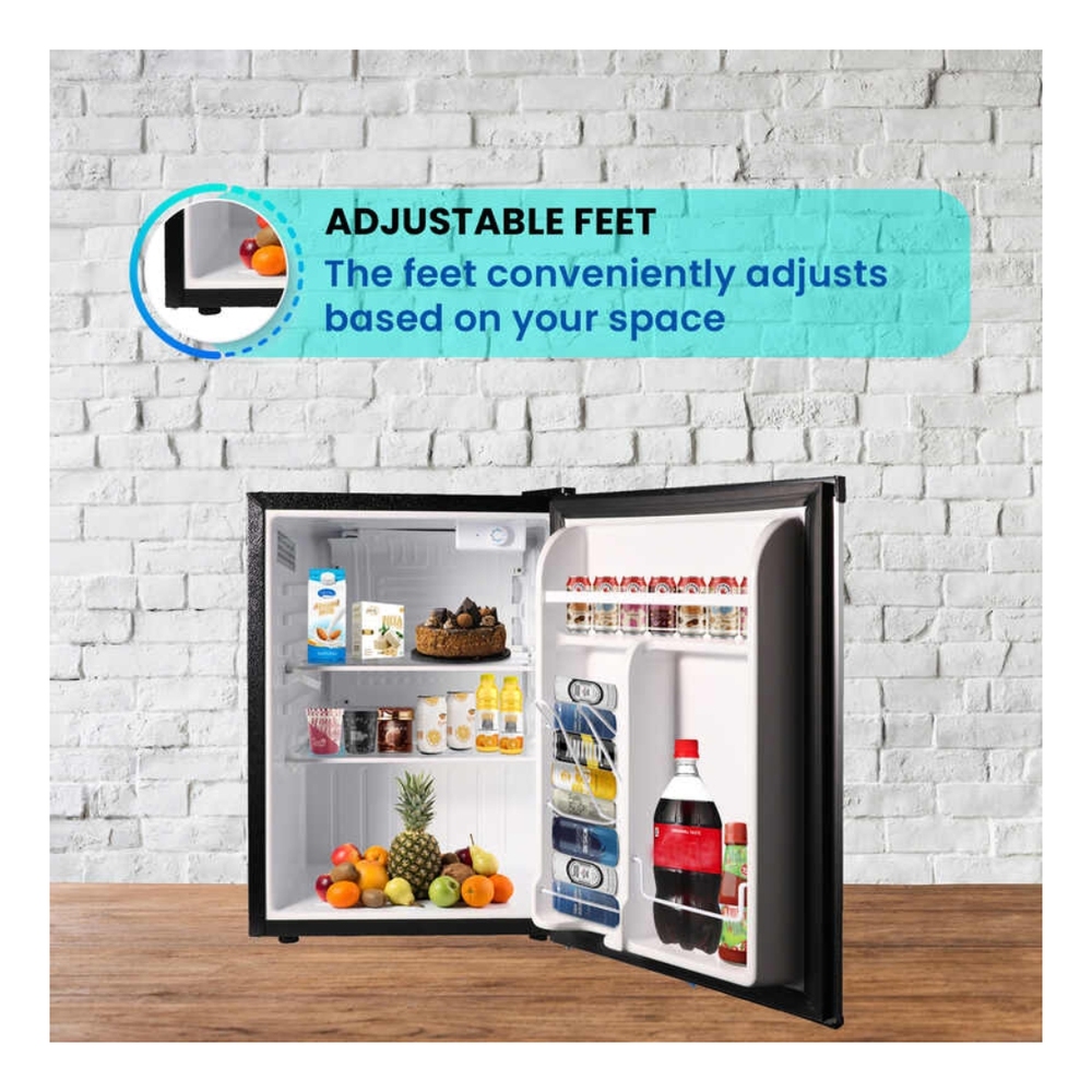 Equator CREF26SS Conserv 18 inch Compact Mini Refrigerator with 2.6 cu. ft. Capacity, Wire Bottle Rack, Recessed Handle, Reversible Door, in Stainless Steel